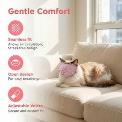 3 PCS Breathable Mesh Cat Muzzles Grooming Restraint Anti Bite Scratching