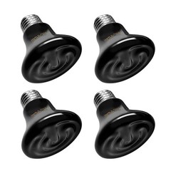 Reptile 75W Ceramic Heat Emitter,4 Pack Reptile Heat Lamp Bulbs,Ceramic Heat …