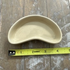 Kidney Ceramic Terrarium Dish Small 4 inch Tan