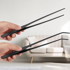 2pc10.6″Aquarium Tweezers,Stainless Steel Straight and Curved Tweezers Set,Lo…