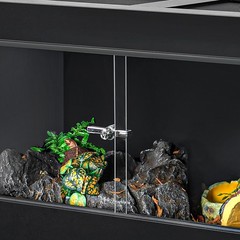50 Gallon PVC Reptile Tank Enclosure Sliding Door & Top Screen Warm Habitat