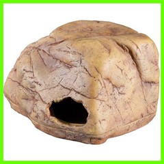 Stress-Free Medium Reptile Hideout – Natural Resin Gecko Cave for Terrariums