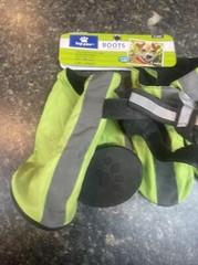 TOP PAW Green & Gray Reflective Waterproof Dog Boots (XL) (NEW)