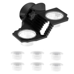 Reptile Feeding Ledge with 6 Cups, Suction Cup Food & Water Bowl for Geckos, …