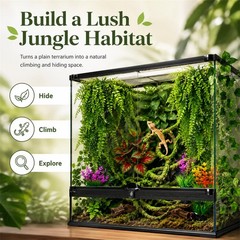 Reptile Plants Terrarium Decor, Hanging Reptile Vines, Flexible Bendable Jung…