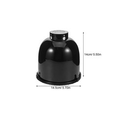 2Pcs Reptile Lamp Dome Cage Black Aluminum Reflective Guard for Heat Lamp Safety