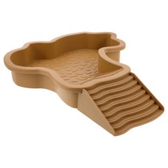 Large Reptile Bathing Pool: Reptile Feeding Dish Water Bowl With Ramp Aquarium