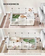 SONGMICS 20 Panel Pet Playpen for Small Animals Guinea Pig Bunny Hamster Fence