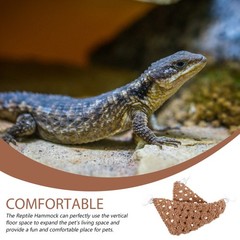 Reptile Cage Hammock Brown Cotton Rope Pet Bed Hanging for Lizards and Snakes