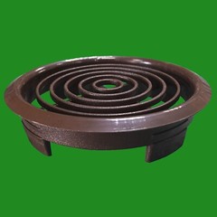 8x Brown Vivarium Reptile Push Fit Circle Air Vent, 110mm Width, 100mm Hole