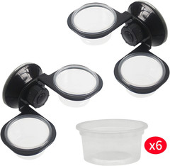 2 Pack Reptile Feeder Gecko Lizard Feeding Cup with Suction Cup, Reptile Food…