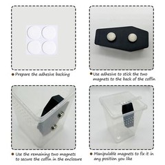 2 Pack Jumping Spider Coffin with Magnets for Pet Spider Jumping Spider Enclo…