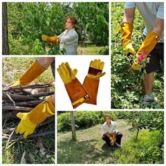 Gardening Gloves for Rose and Cactus Handling,Cow Leather Garden Gloves Thorn…