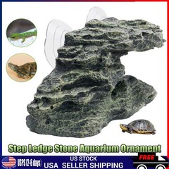 Resin Turtle Reptile Platform Basking Ramp Tank Water Aquatic Climb Ornament