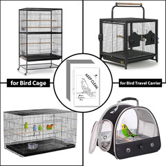 Bird Cage Liners, Bird Cage Paper Liners, 50Pcs Disposable Cage Liners, Pre-Cut