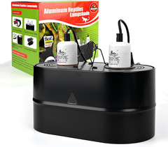 Dual Reptile Light Fixture Deep Dome,Max 150W,UV Lamp Fixture Dual Lamp Cap for