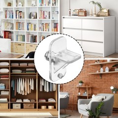 10 Pcs Shelf Holders Pegs-1/4 Inch Clear Plastic Cabinet Shelf Clips-Furnitur…
