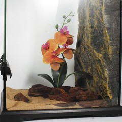 Artificial Orchids Plants, Reptile Terrarium Decor, Bearded Dragon Tank Acces…