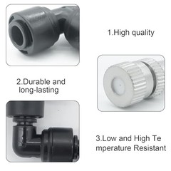 4 Pack Reptile Mister Nozzles，Reptile Misting Nozzles 1/4”, Reptile Fogger