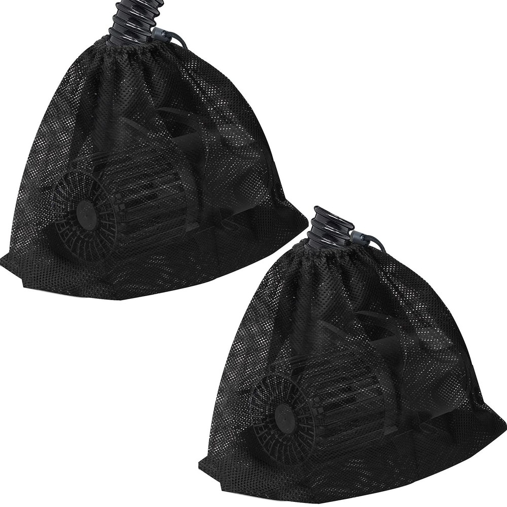 2 Pcs 12.2″ x 15.9″ Pump Barrier Bag, Pond Pump Filter Bag, Black Media Bag L…