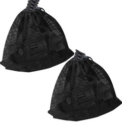 2 Pcs 12.2″ x 15.9″ Pump Barrier Bag, Pond Pump Filter Bag, Black Media Bag L…