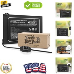 Reptile Heat Pad – Adjustable Temperature Under Tank Heater for 10-20gal/30-4…
