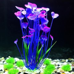 Artificial Aquarium Plants, Purple, 16 inch, 2 Pack | Plastic, Fish Tank Deco…