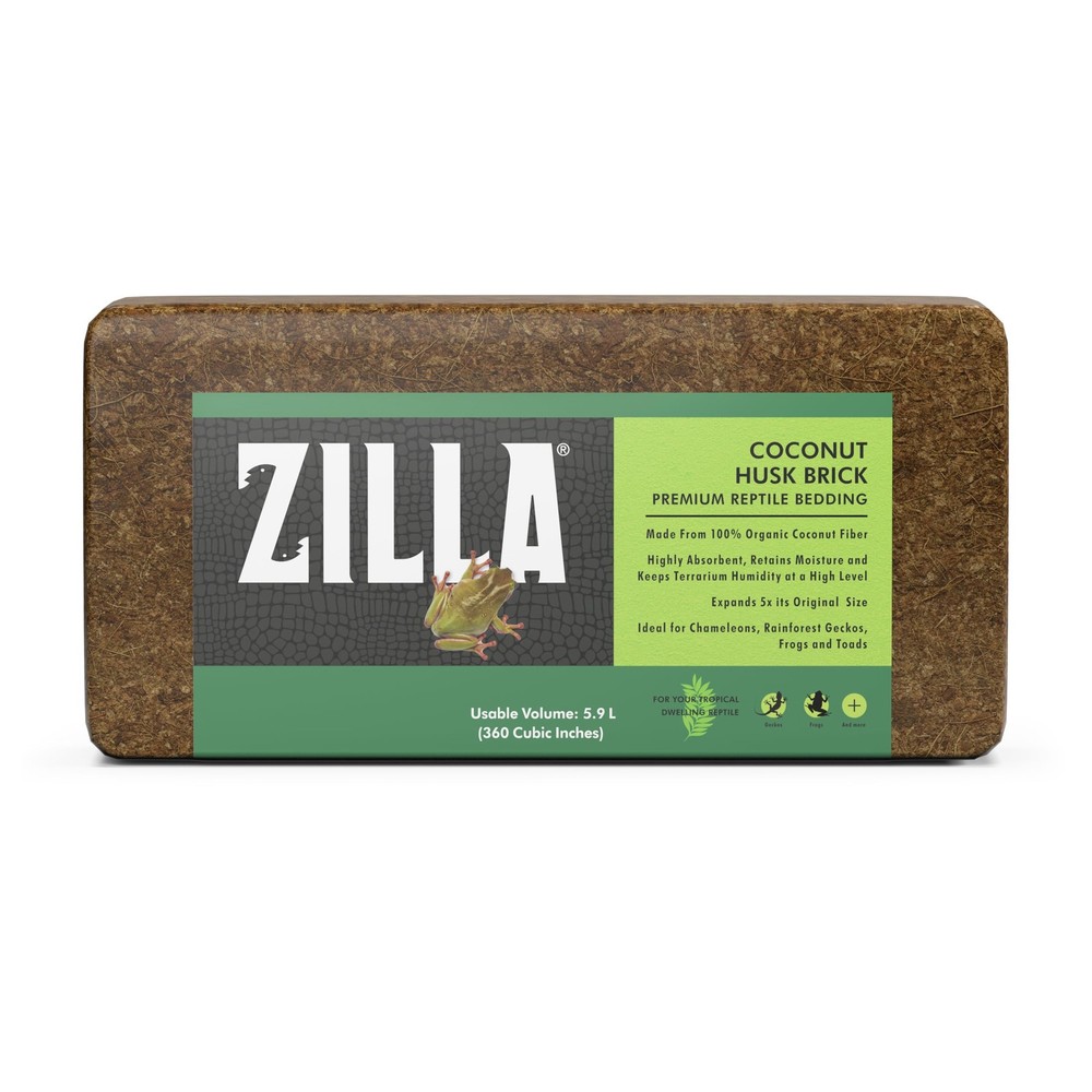 Zilla Reptile Terrarium Bedding Substrate Coconut Husk Brick