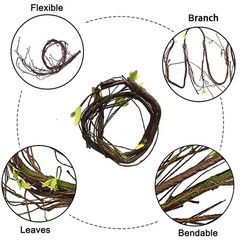 5Pcs Reptile Vines for Terrarium 13FT Flexible Jungle Climbing Vine Branch fo…