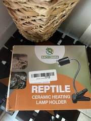 REPTI HOME Ceramic Heating Lamp Holder Clamp Light Fixture for Reptiles