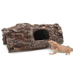 Reptile Tree Hollow Log 8.27×4.72×2.76in for Snake Gecko – Terrarium Habitat