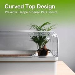 Turtle Tank Habitat Kit, Clioran Aquatic Tortoise Enclosure Starter Aquarium wit
