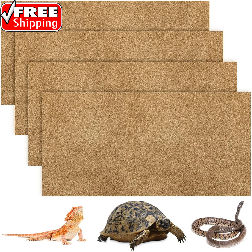 4 Pcs Reptile Carpet Pet Terrarium Floor Liners Bedding Substrate Liner Supplies