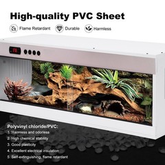 Reptile Tank, Low Reptile Terrarium 40″x16″x16″ for Lizard Gecko Tortoise Snake