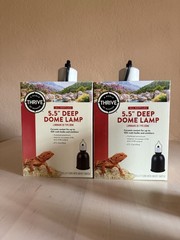 Zilla Heat Mat Small + Thrive Deep Dome Lamps x2, 10.0 UVB, 75W Basking