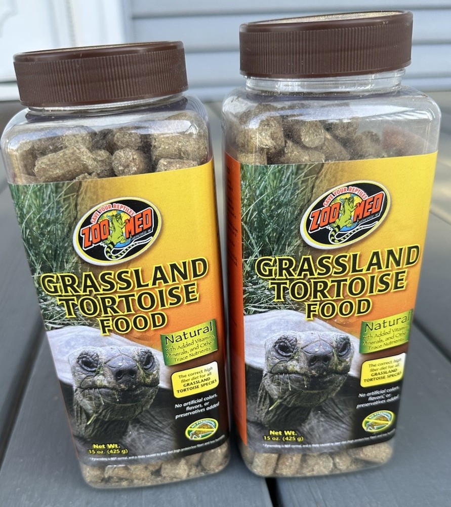 2 Zoomed Natural Grassland Tortoise Food – 15 oz each *Pack of 2*
