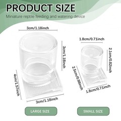 2pcs Mini Ant Water Feeder – Transparent Liquid Feeding Bowls for Ant Farms S…