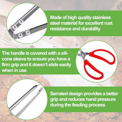 Snake Feeding Tongs,15 Inch Reptile Feeding Tongs,Extra Long Large Tweezers for