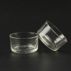 4Pcs Reptile Feeder Bowls Durable Transparent Glass Pet Food Water Bowls