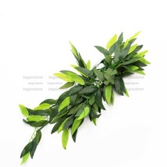 Reptile Bamboo Leaves Vine Silk Terrarium with Suction Cup For Lizards Snakes