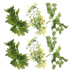 6 Pcs Reptile Terrarium Vines Hanging Plants for Tank Fake Reptiles