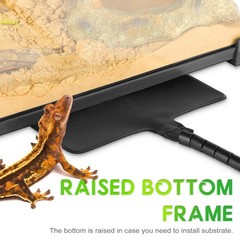 8″x8″x12″ Reptile Terrarium, Single-Door Glass Arboreal Vivarium for Small Ar…