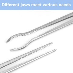 2 PCS Snake Feeding Tongs 15 Inch Extra Long Stainless Steel Reptile Red