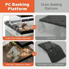 NEW Hanging Turtle Basking Platform, Above Tank Topper with Lid for Baby Turtles