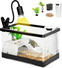 All in One Turtle Tank Kit,Medium Aquarium,Red Eared Slider Enclosure | PC Terra