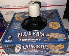 Fluker’s DELUXE-Clamp Lamp with Dimmable Switch Reptiles 8.5″ Black NEW IN BOX