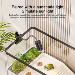 Turtle Tank, Turtle Aquarium with Basking Platform and Bottom Drainage,Basking L
