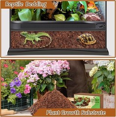 8 Pack Natural Coconut Fiber Substrate for Reptile- Compressed Coconut Husk …