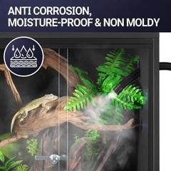 REPTI ZOO 30 Gallon PVC Tall Reptile Tank, 18x18x24 Reptile Terrarium for Fro…