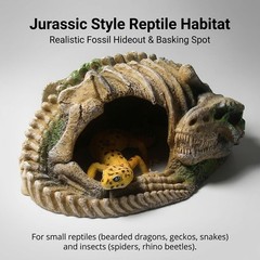Reptile Hide Skull Animal Skeletons Decorations, Aquarium Hideaway Cave Fish …